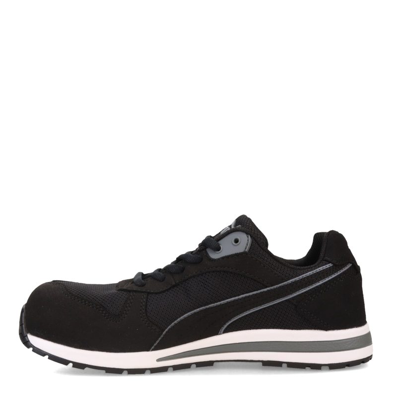 643185 Mens Puma Safety Frontside Low Work Shoe Black Grey 3