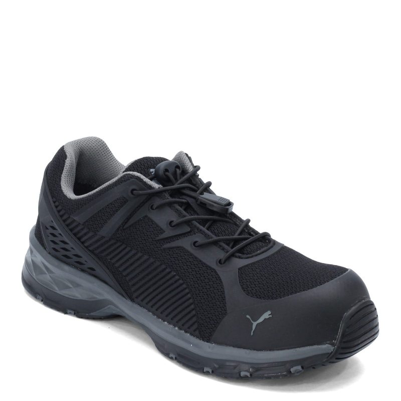 643835 Mens Puma Fuse Motion Low Steel Toe Work Shoe Black