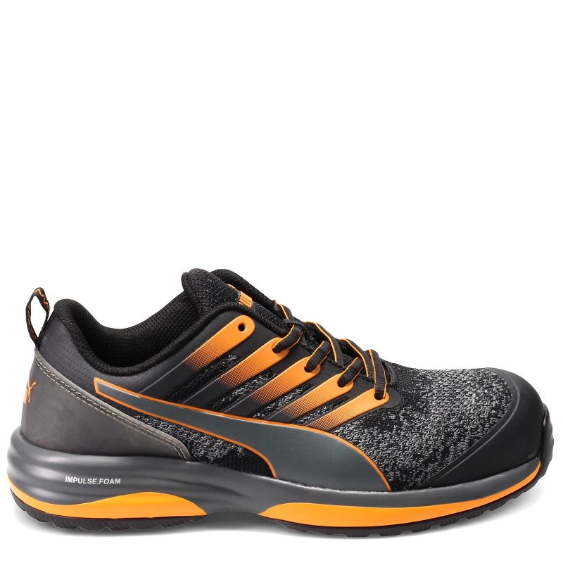 644555 Mens Puma Charge Low Work Shoe Black Orange 1 21d8ea99 a942 48d3 986f f36b3d854fd9