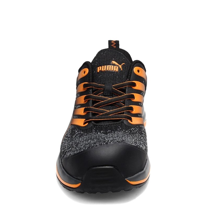 644555 Mens Puma Charge Low Work Shoe Black Orange 2 ef518b4b 6dec 4457 bf8f 071b89a795cc