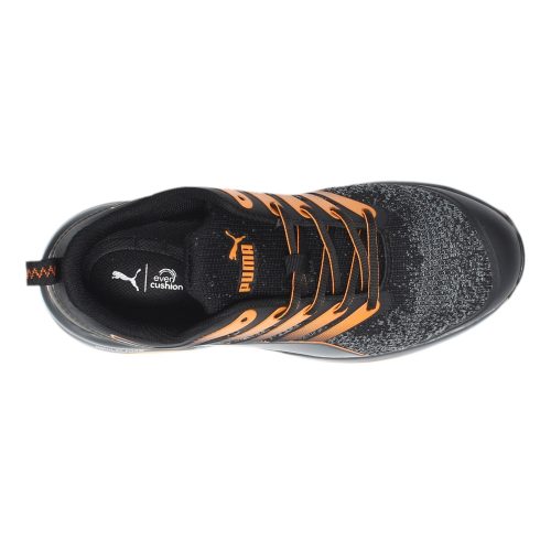 644555 Mens Puma Charge Low Work Shoe Black Orange 5