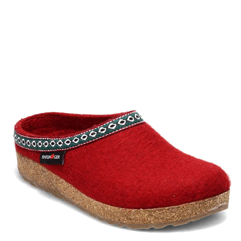 711001 42 Womens Haflinger Grizzly Classic Wool Clog Red 0cbe75a3 98de 4baf a999 ffb9eecac847