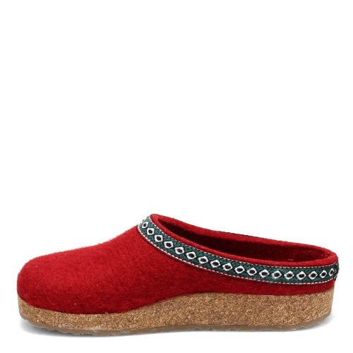 711001 42 Womens Haflinger Grizzly Classic Wool Clog Red 3