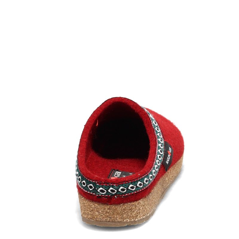 711001 42 Womens Haflinger Grizzly Classic Wool Clog Red 4