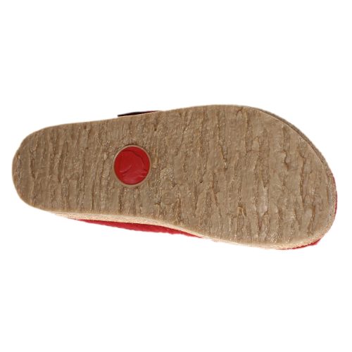 711001 42 Womens Haflinger Grizzly Classic Wool Clog Red 6