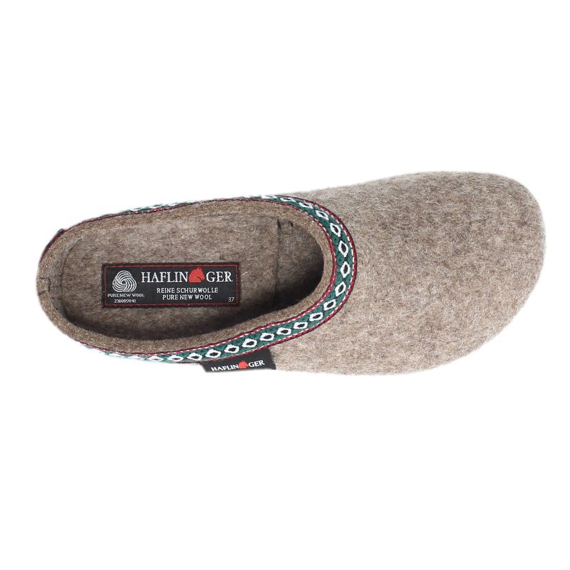 711001 550 Unisex Haflinger Grizzly Classic Wool Clog Earth 5