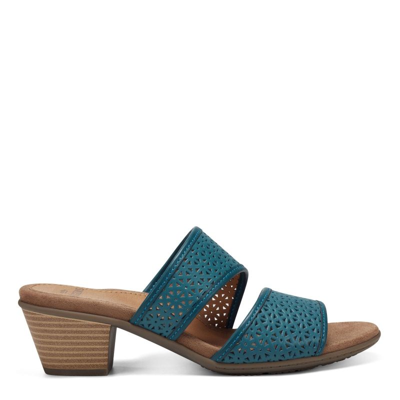 7258102 432 Womens Earth Origins Cayla Sandal Teal 1