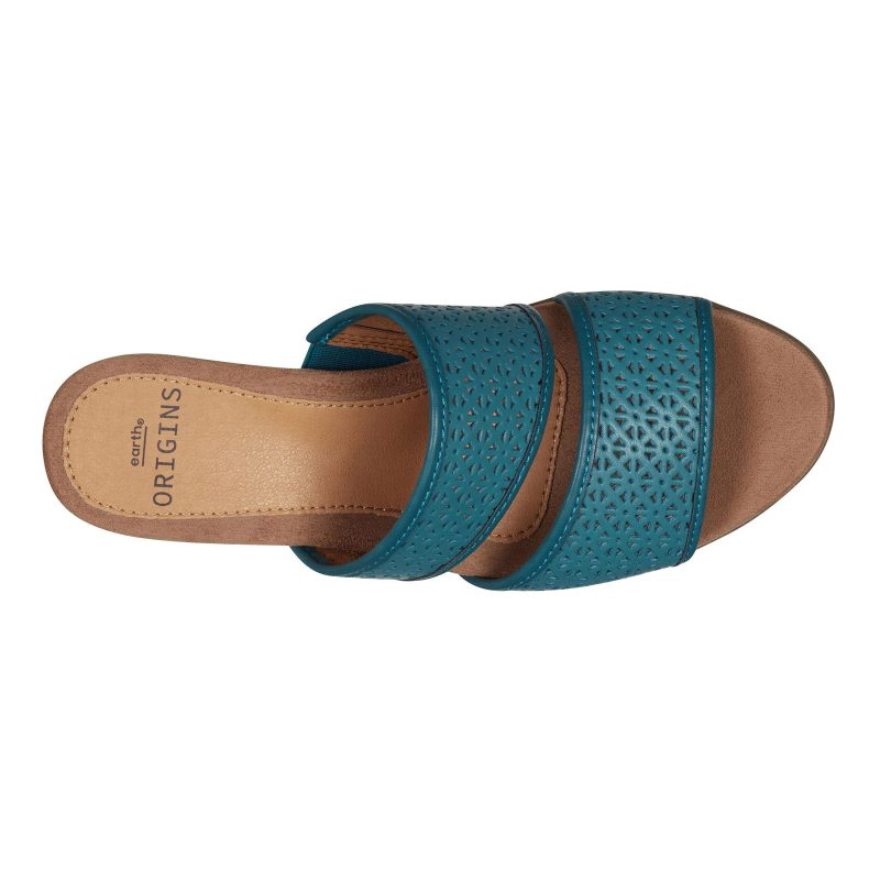 7258102 432 Womens Earth Origins Cayla Sandal Teal 4