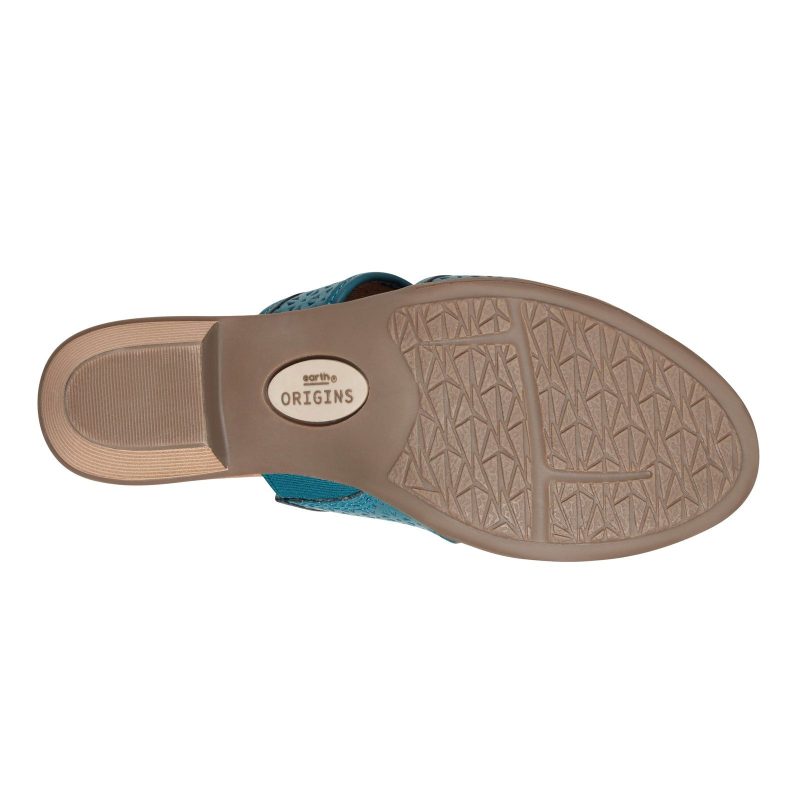 7258102 432 Womens Earth Origins Cayla Sandal Teal 5