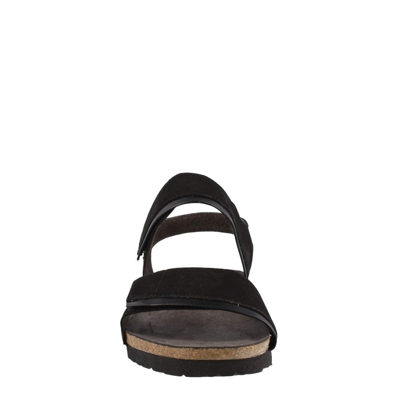 7308 N42 Womens Naot Aisha Sandal Wide Width Black Nubuck 3