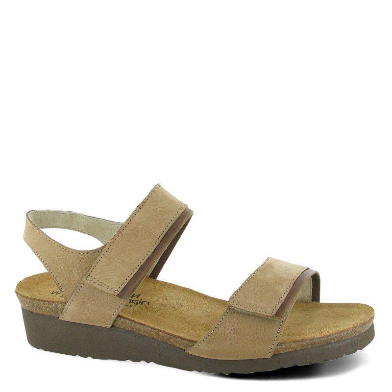 7308 Sfk Womens Naot Aisha Sandal Wide Width Beige Nubuck 01d28a98 b720 4476 adeb 3cf6535798f3