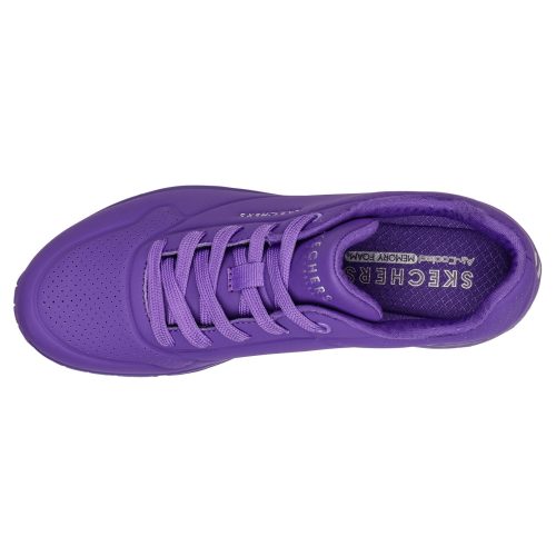 73667 PUR Womens Skechers Street Uno Neon Nights Sneaker Purple 5