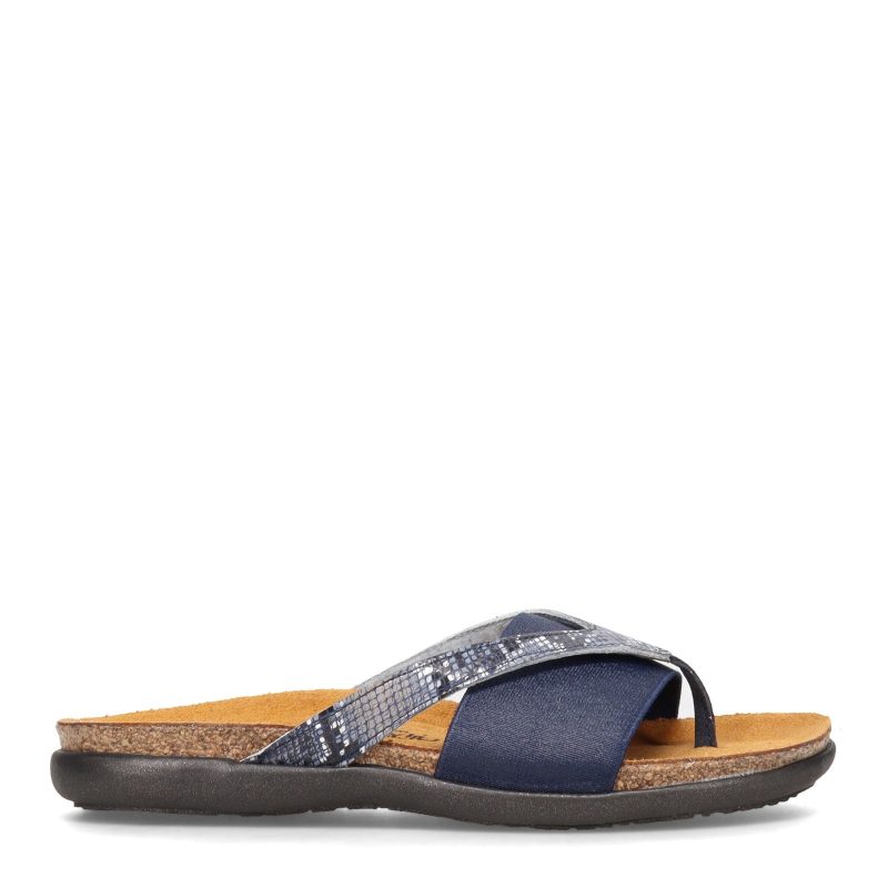 7442 PFQ Womens Naot Penelope Sandal Navy Python 1