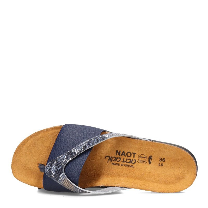 7442 PFQ Womens Naot Penelope Sandal Navy Python 5