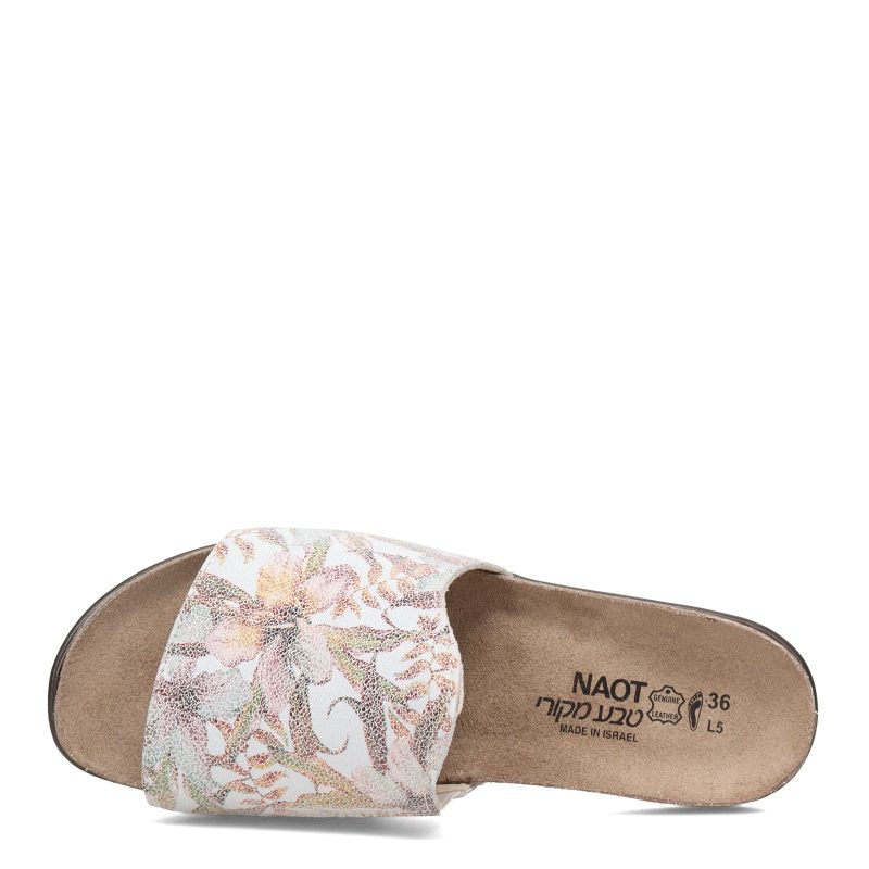 7455 HAJ Womens Naot Skylar Sandal White Floral 5