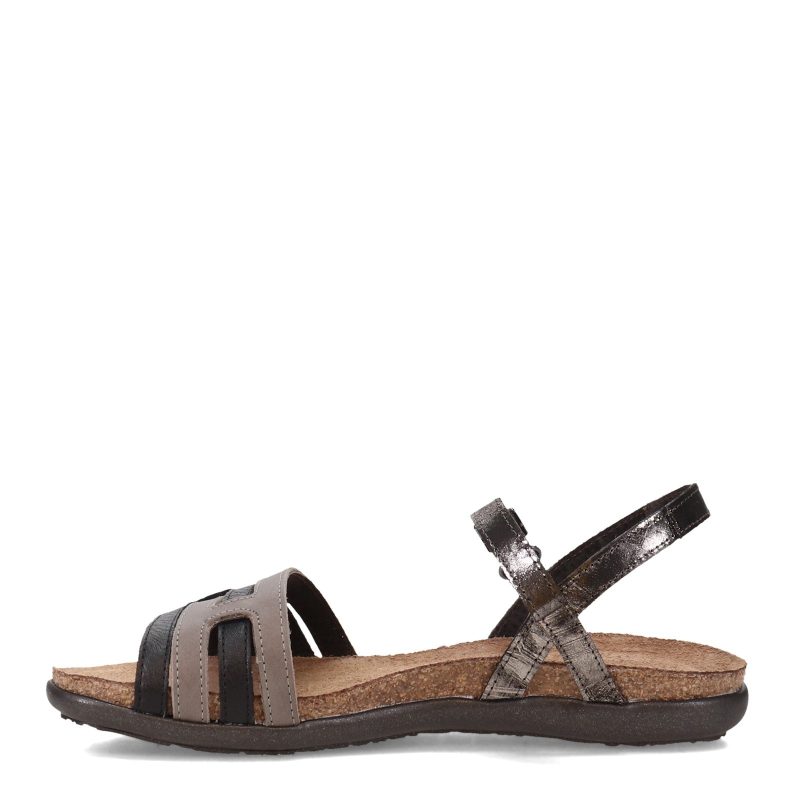 7458 NUI Womens Naot Lucy Sandal Black Gray 3