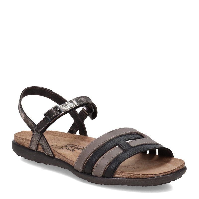 7458 NUI Womens Naot Lucy Sandal Black Gray ceeb5fe1 7e33 43a1 aa0d ac864f9a1c8c