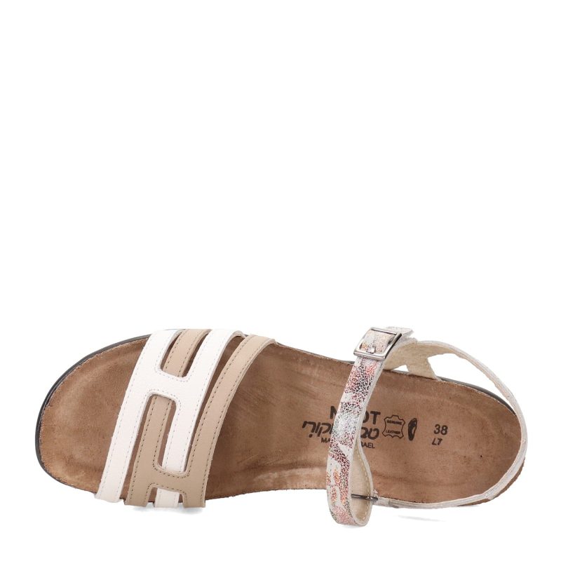 7458 WEO Womens Naot Lucy Sandal White Beige 5