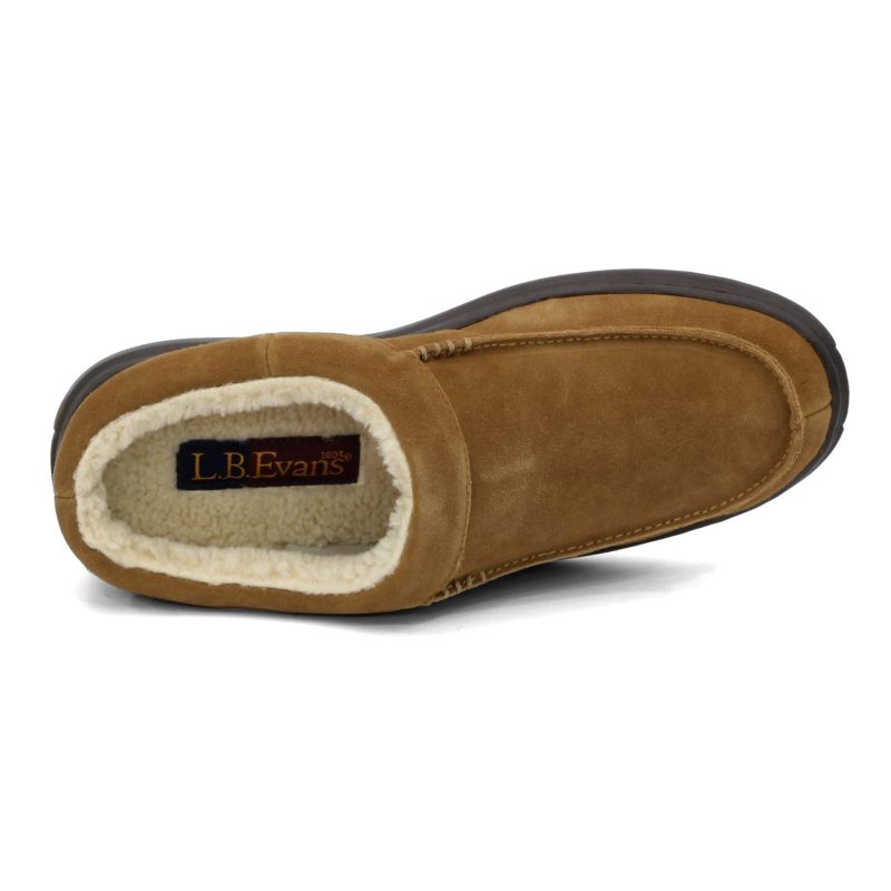 7529 Mens Lb Evans Edmonton Slipper Tan Suede 5