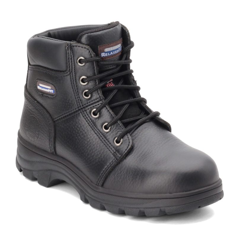 76561 Blk Womens Skechers Workshire Peril St Boot Black