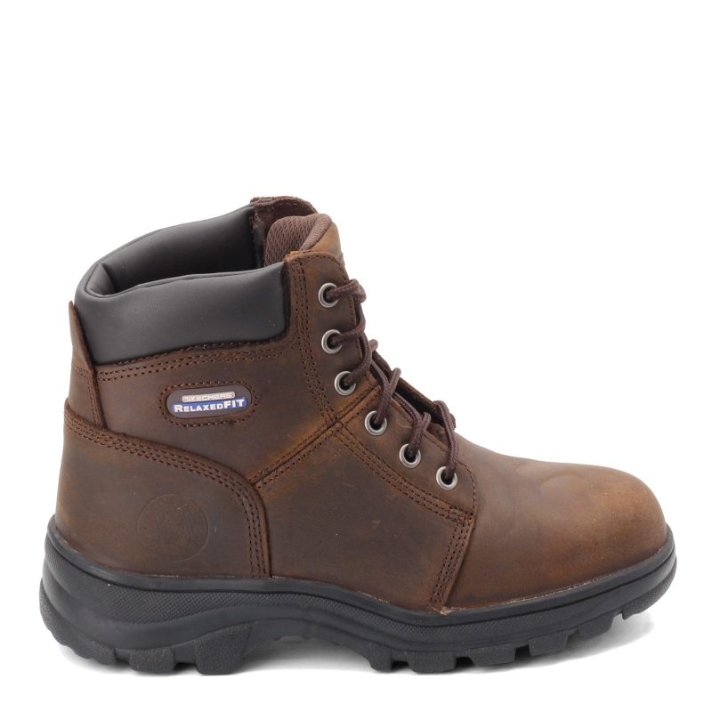 76561 Cdb Womens Skechers Workshire Peril St Boot Brown 1