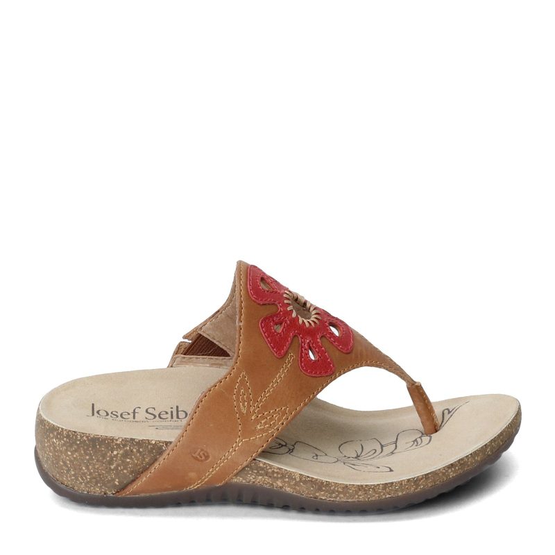 78809 721371 Womens Josef Seibel Natalya 09 Sandal Tan Red 1