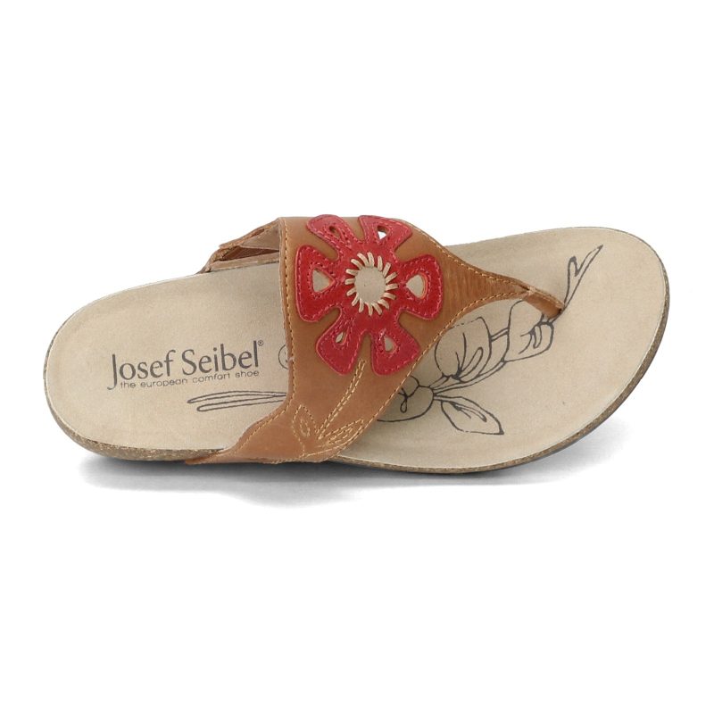 78809 721371 Womens Josef Seibel Natalya 09 Sandal Tan Red 5