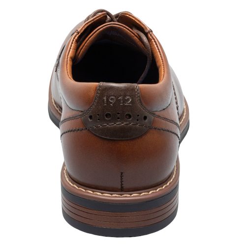 84982 221 Mens Nunn Bush Centro Flex Plain Toe Oxford Cognac 4