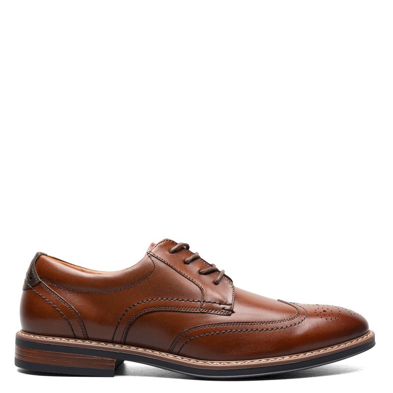 84983 221 Mens Nunn Bush Centro Flex Wingtip Oxford Cognac 1