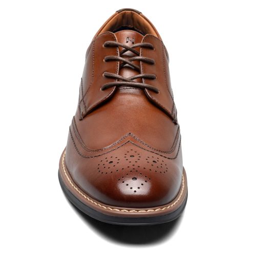 84983 221 Mens Nunn Bush Centro Flex Wingtip Oxford Cognac 2