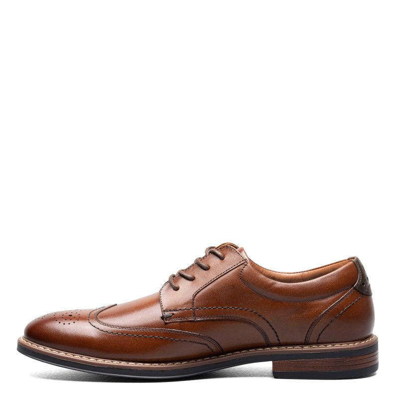 84983 221 Mens Nunn Bush Centro Flex Wingtip Oxford Cognac 3