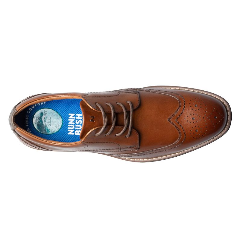 84983 221 Mens Nunn Bush Centro Flex Wingtip Oxford Cognac 5