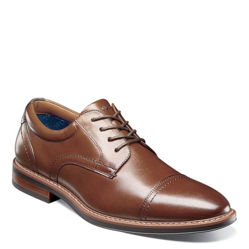 84984 221 Mens Nunn Bush Centro Flex Cap Toe Oxford Cognac