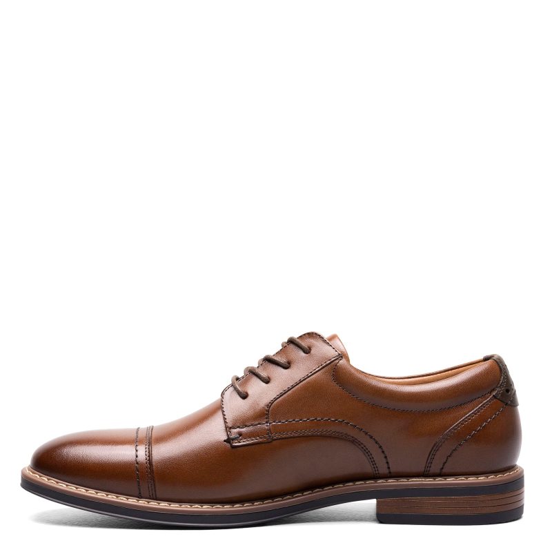 84984 221 Mens Nunn Bush Centro Flex Cap Toe Oxford Cognac 3