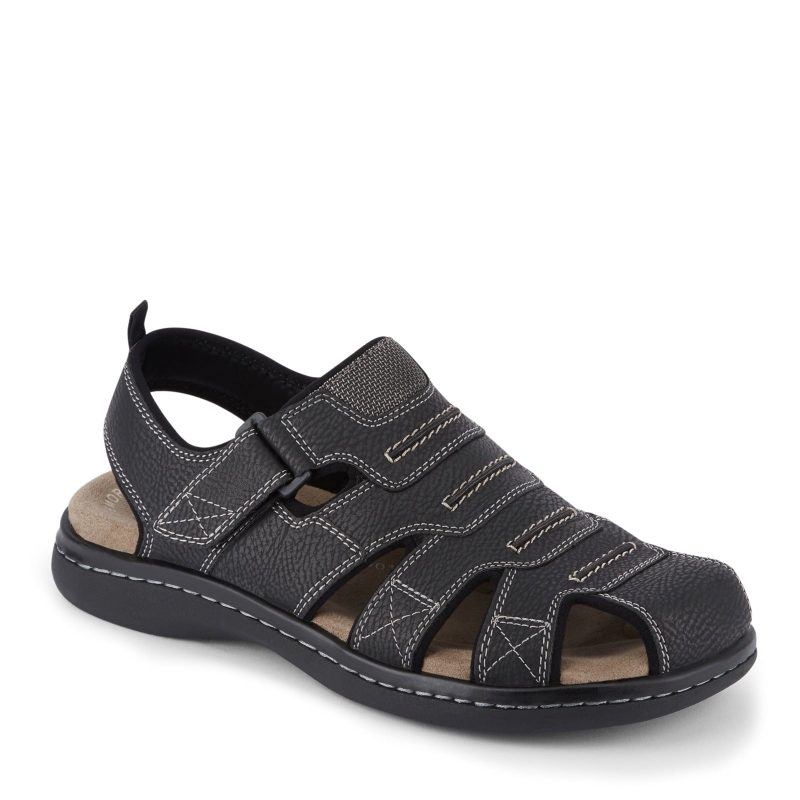 90 21374 Mens Dockers Searose Sporty Sandal Black