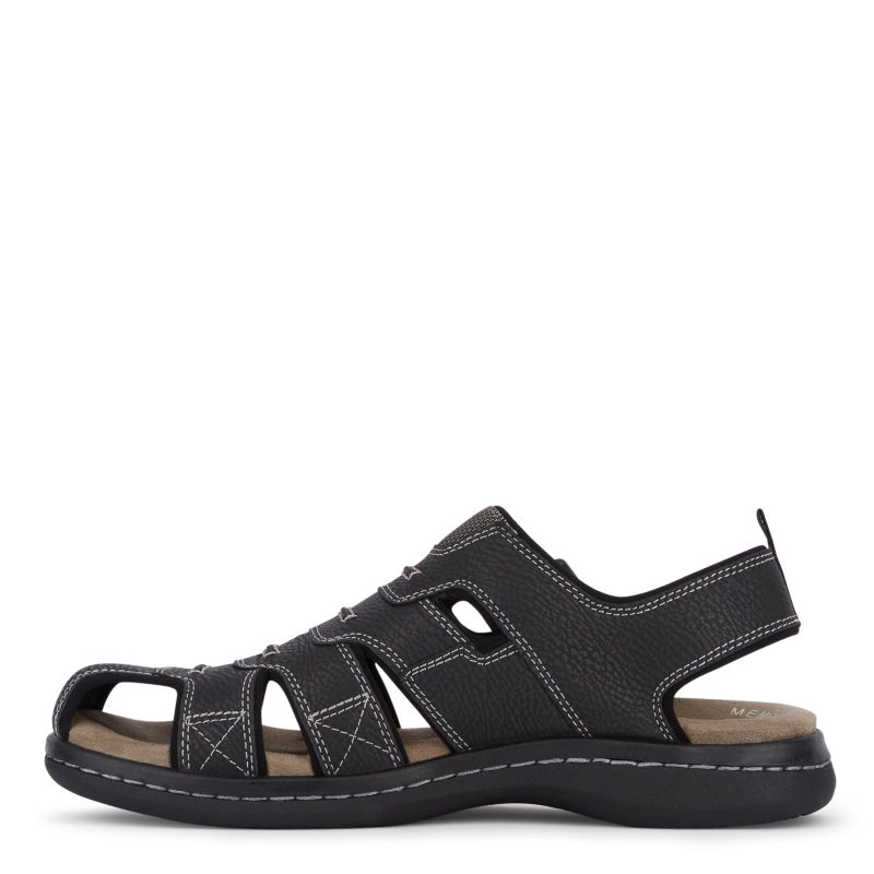 90 21374 Mens Dockers Searose Sporty Sandal Black 2