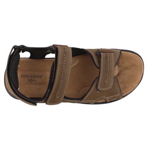 90 21382 Mens Dockers Newpage Sandal Dark Tan 5