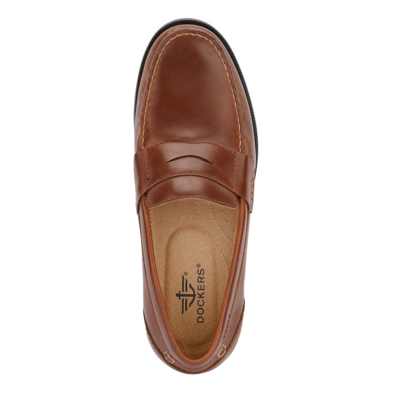 90 36532 Mens Dockers Colleague Penny Loafer Tan 2