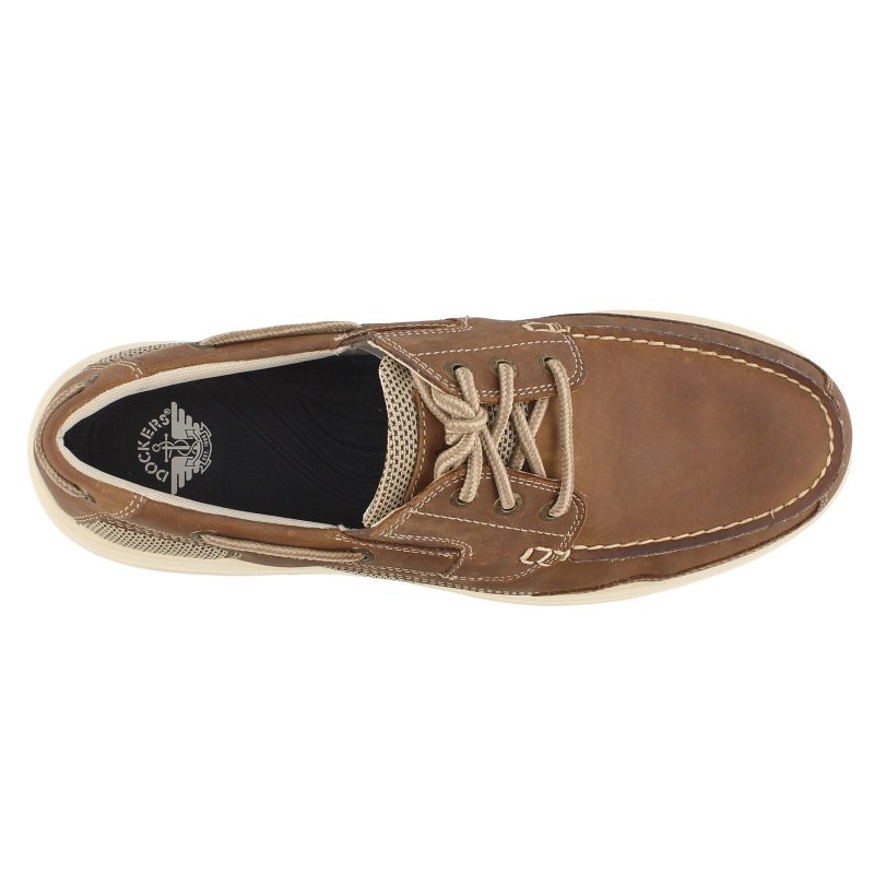 90 38613 Mens Dockers Beacon Boat Shoe Dark Tan 5