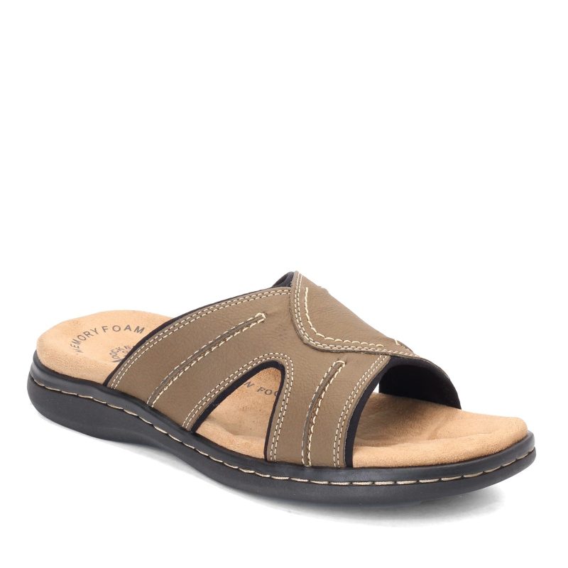 90 71392 Mens Dockers Sunland Slide Sandal Dark Tan