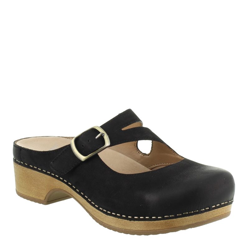 9422 471600 Womens Dansko Britney Mary Jane Clog Black