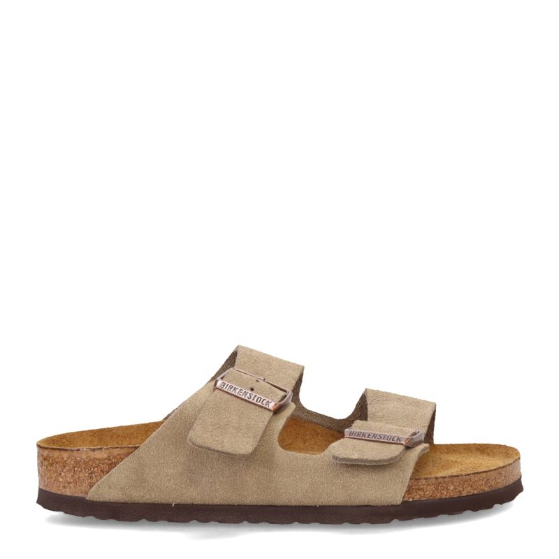 95130 3 N Unisex Birkenstock Arizona Soft Footbed Sandal Narrow Width Taupe 1