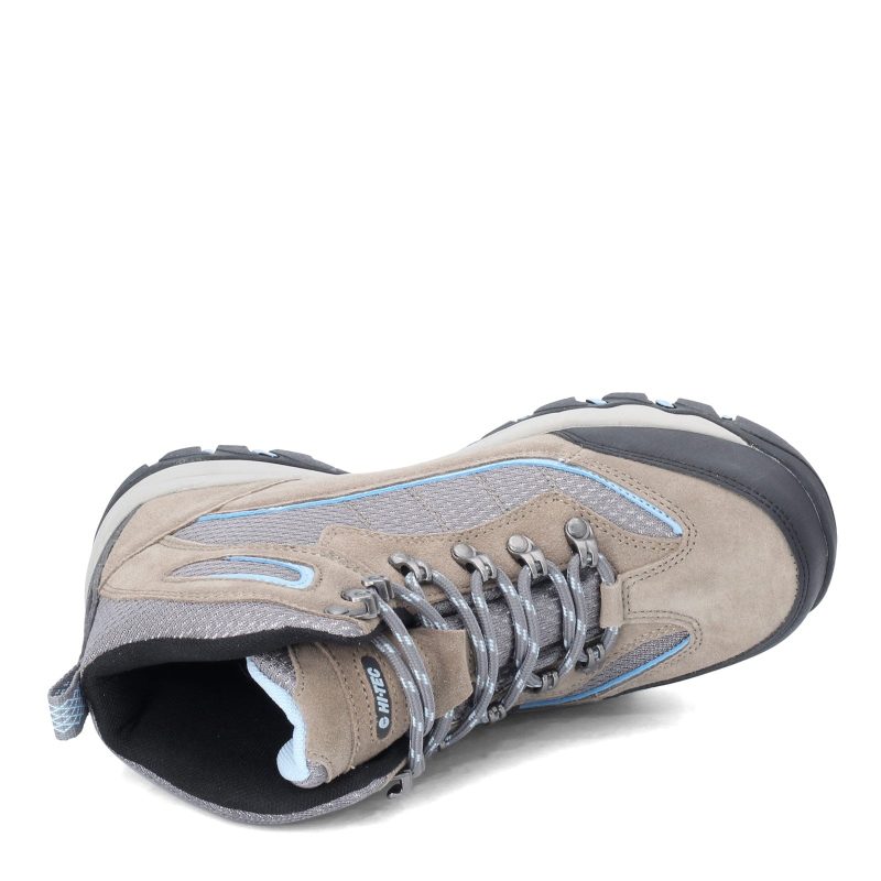 9537 W Womens Hi Tec Skamania Waterproof Hiking Shoe Wide Width Grey Blue 5