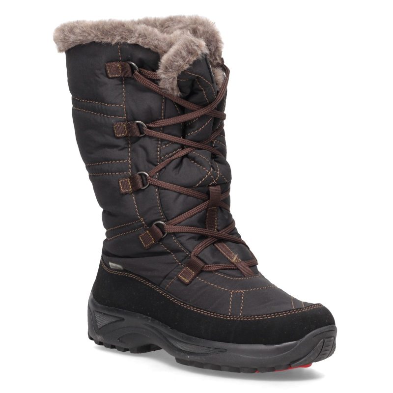 98017 A31 Womens Naot Vail Snow Boot Black Brown