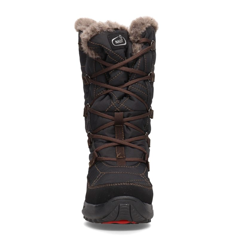 98017 A31 Womens Naot Vail Snow Boot Black Brown 2