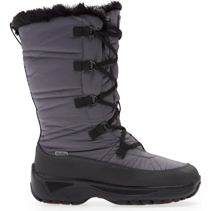 98017 A32 Womens Naot Vail Snow Boot Grey Black 1