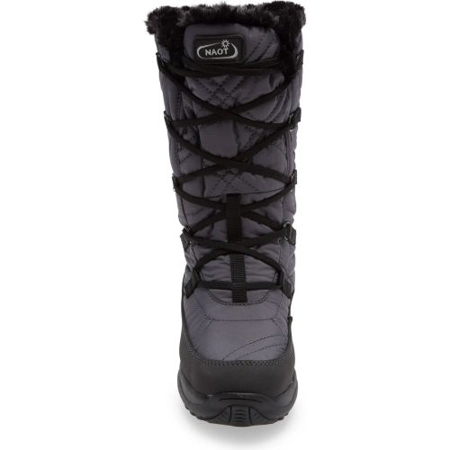 98017 A32 Womens Naot Vail Snow Boot Grey Black 2