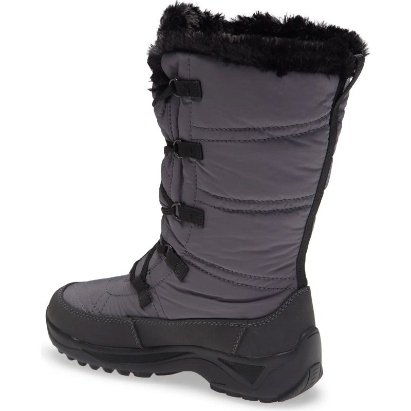 98017 A32 Womens Naot Vail Snow Boot Grey Black 3