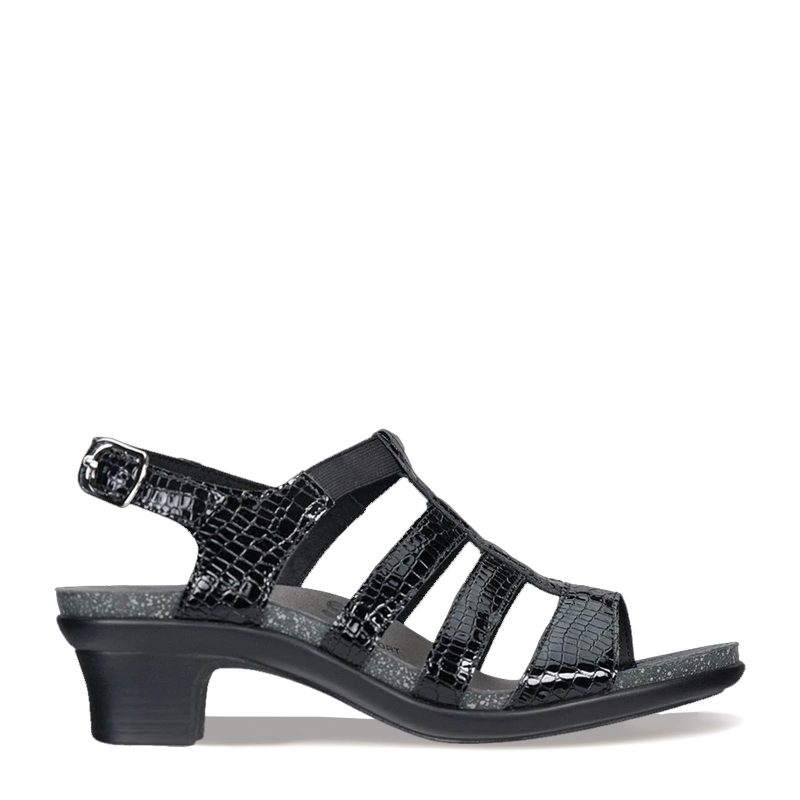 ALLEGRO BLK CRO Womens Sas Allegro Sandal Black Croc 1