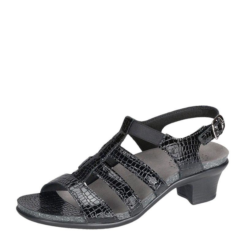 ALLEGRO BLK CRO Womens Sas Allegro Sandal Black Croc 2